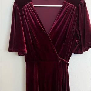 Beautiful velvet maxi wrap dress
